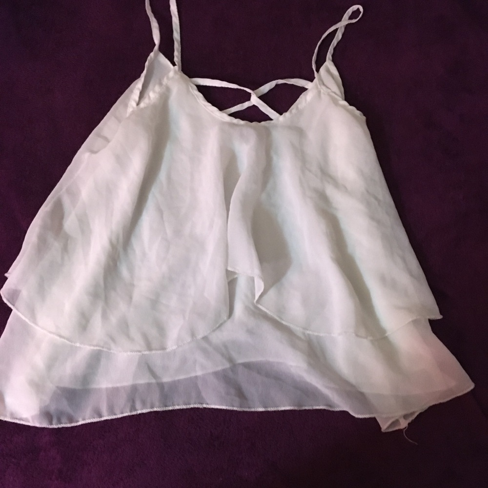White sheer top